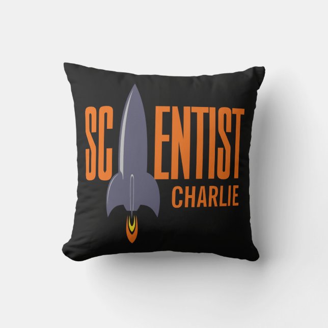 Rocket Scientist nombre personalizado almohadas de (Anverso)