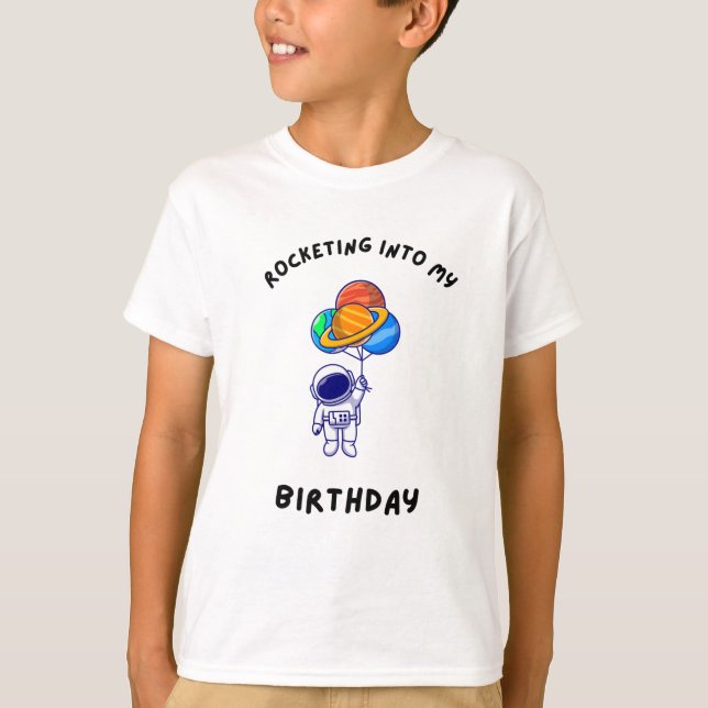 Rocketing en mi camiseta de cumpleaños 🚀 🎉 (Anverso)