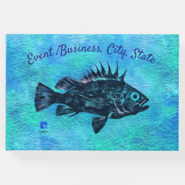 Rockfish de Quillback en azul - Libro de invitados