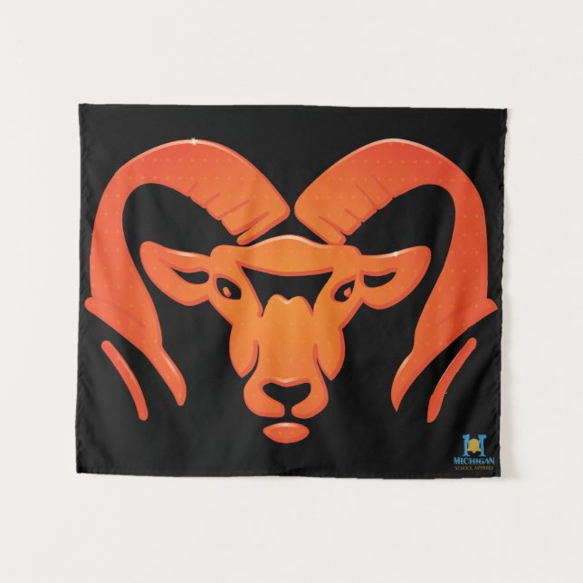 Rockford Rams #4 Tapiz (Anverso (horizontal))