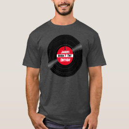 Rockin Birthday Vinyl Record camiseta para mamá pa