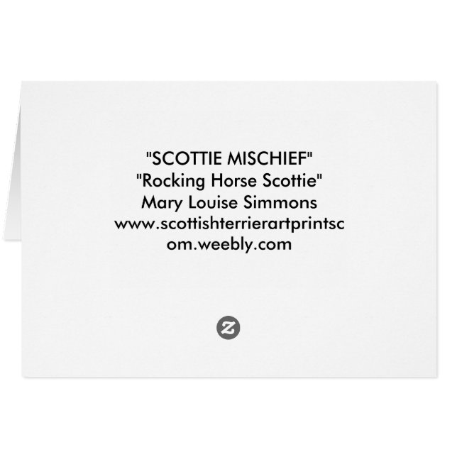 ROCKING HORSE SCOTTIE (Reverso Horizontal)