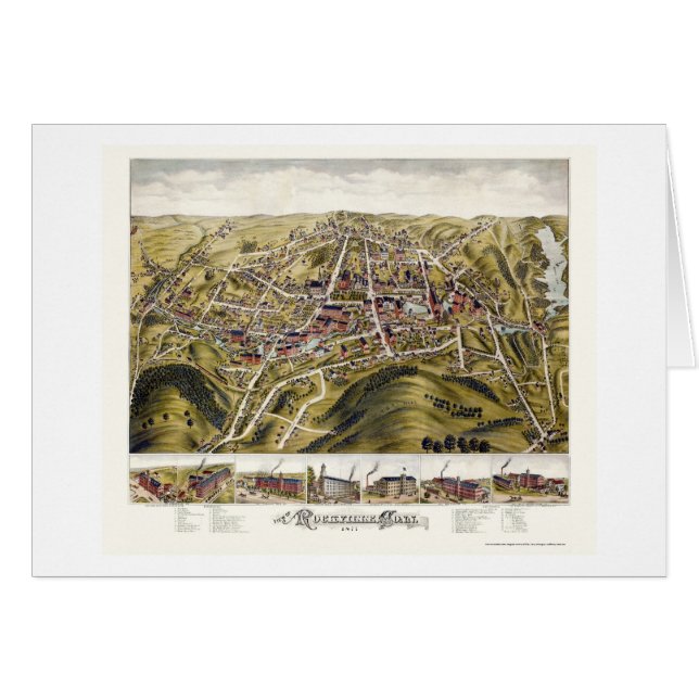 Rockville, mapa panorámico del CT - 1877 (Anverso (Horizontal))