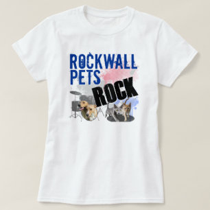 Rockwall acaricia la camiseta blanca de las