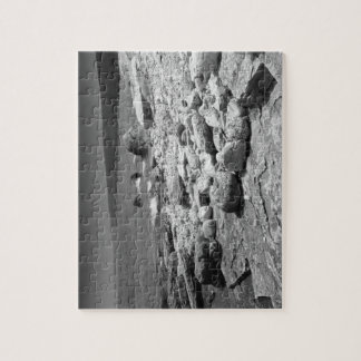 Rocky Beach Black and White Photo Puzzle