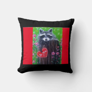 Rocky la almohada de Raccoon Valentine