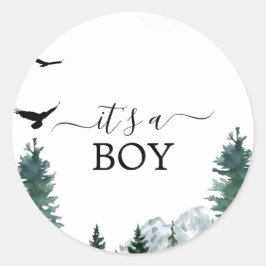Rocky Mountain es un chico Pegatina de Baby Shower