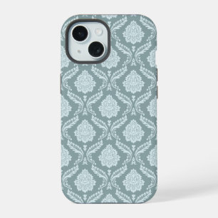Rococo Damask Rpt Patrón Pato Huevo Azul+Verde Tea