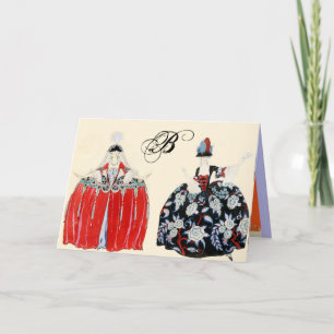 ROCOCO LADIES FASHION COSTUME DISEÑADOR MONOGRAM