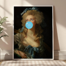 Rococo Lady con la impresión de arte alterado por