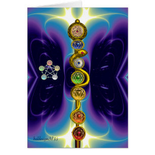 ROD DE ASCLEPIUS 7 CHAKRAS,YOGA ,ENERGÍA ESPIRITUA