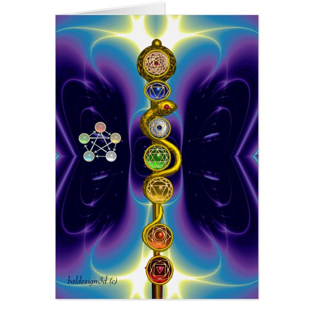 ROD DE ASCLEPIUS 7 CHAKRAS,YOGA ,ENERGÍA ESPIRITUA (Frente)