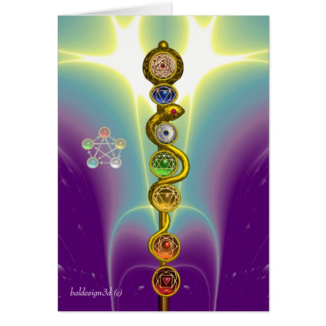 ROD DE ASCLEPIUS 7 CHAKRAS,YOGA ,ENERGÍA ESPIRITUA (Frente)