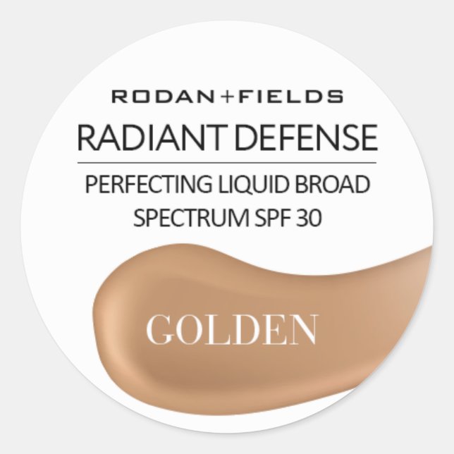 Rodan y Fields Pegatinas de Defensa Radiante | Dor (Anverso)