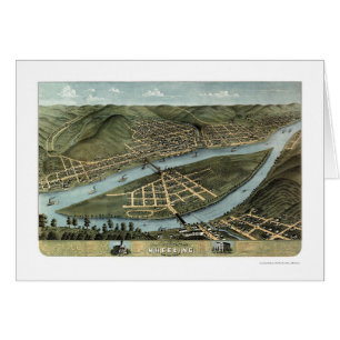 Rodando, mapa panorámico de WV - 1870