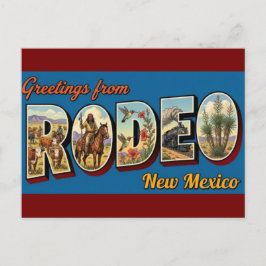 Rodeo, Nuevo México - Tarjeta Postal Antigua