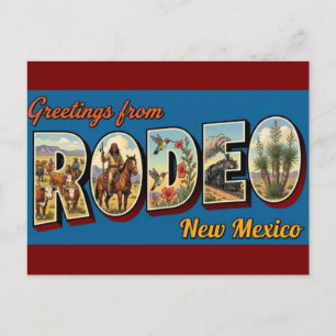 Rodeo, Nuevo México - Tarjeta Postal Antigua