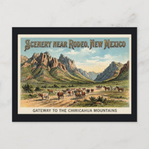Rodeo, Nuevo México - Tarjeta Postal Antigua de Re