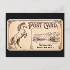 Rodeo, Nuevo México - Tarjeta Postal Vintage de Ca