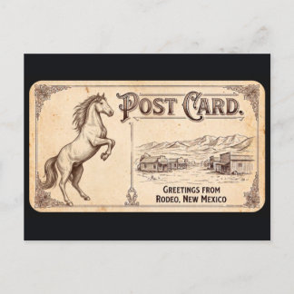 Rodeo, Nuevo México - Tarjeta Postal Vintage de Ca