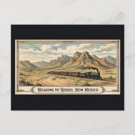 Rodeo, Nuevo México - Tarjeta Postal Vintage de Tr