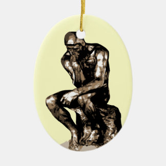 Rodin The Thinker Christmas ornamento