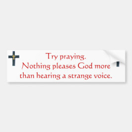 Rogación del intento. Pegatina para el parachoques