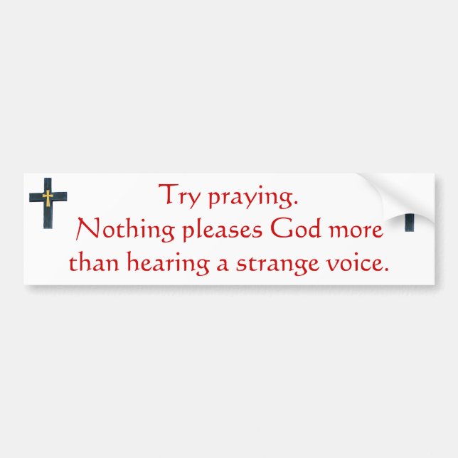 Rogación del intento. Pegatina para el parachoques (Frente)