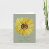 Rogué por ti hoy | Tarjeta de oración de girasol
