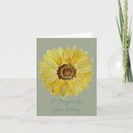 Rogué por ti hoy | Tarjeta de oración de girasol