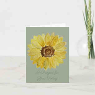 Rogué por ti hoy Tarjeta de oración de girasol