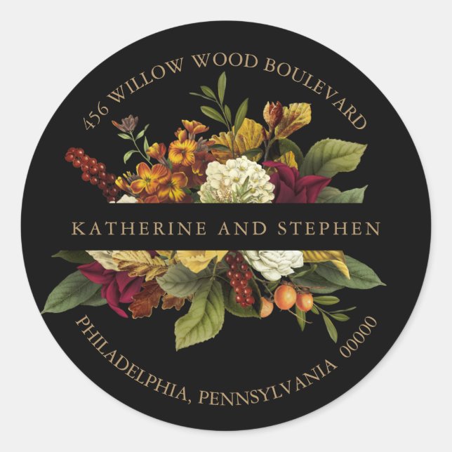 Roja | Sello de la dirección de retorno de Bouquet (Anverso)