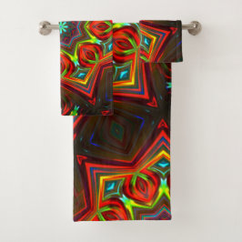 Rojo amarillo torcido de ocho puntiagudos caleidos