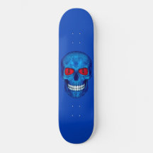 Rojo Azul Blanco EEUU Zombie Skull Skateboard