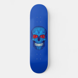 Rojo Azul Blanco EEUU Zombie Skull Skateboard