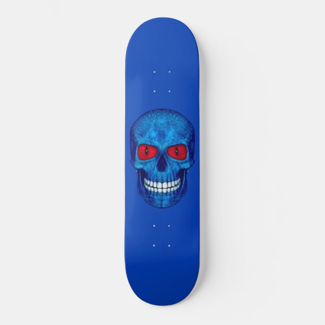 Rojo Azul Blanco EEUU Zombie Skull Skateboard (Anverso)