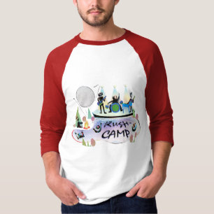 Rojo básico RushCamp de la camiseta del raglán d