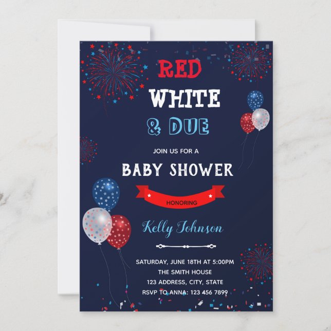 Rojo blanco e invitación debida (Anverso)