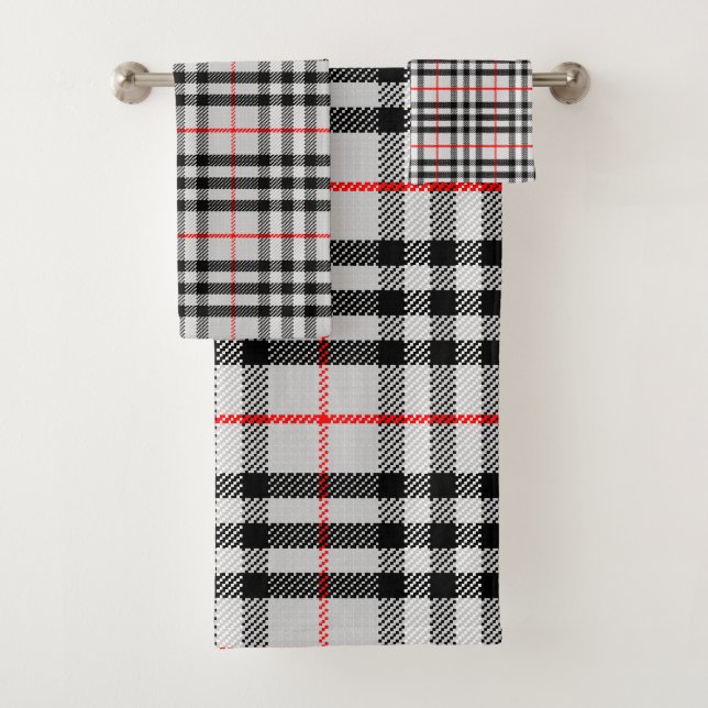 Rojo blanco negro Gingham | Tejido clásico de cuad (In situ)