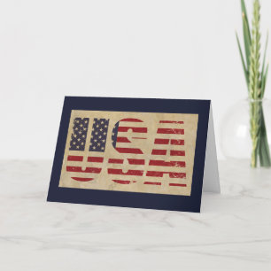 Rojo, Blanco y Azul, EE. UU., Tarjeta Patriótica