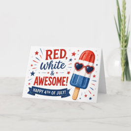 ¡Rojo, Blanco y Genial! Tarjeta de Felicitación Pa