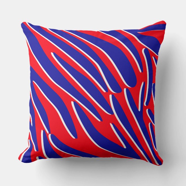 Rojo, blanco y negrita | Cojín decorativo Tigre St (Anverso)