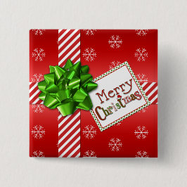 Rojo, botón blanco de los copos de nieve de las