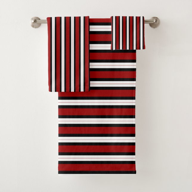 Rojo Carmesí, Rayas Negras y Blancas (In situ)
