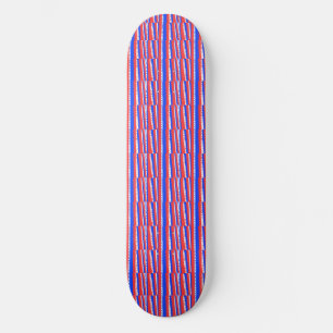 Rojo Círculos Azules Blancos Tiras Skateboard