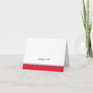 Rojo clásico con puntos negros Notecard