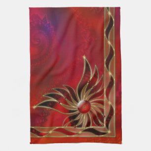 Rojo como la toalla de cocina de la llama