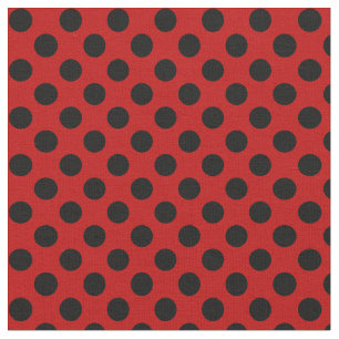 Rojo con la tela negra del lunar