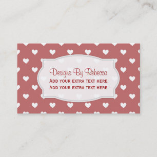 Rojo con las tarjetas de visita blancas del