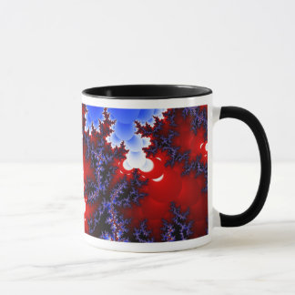 Rojo contra las tazas azules